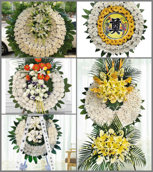 江西赣州定南县岭北镇中湖村花圈速递